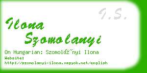 ilona szomolanyi business card